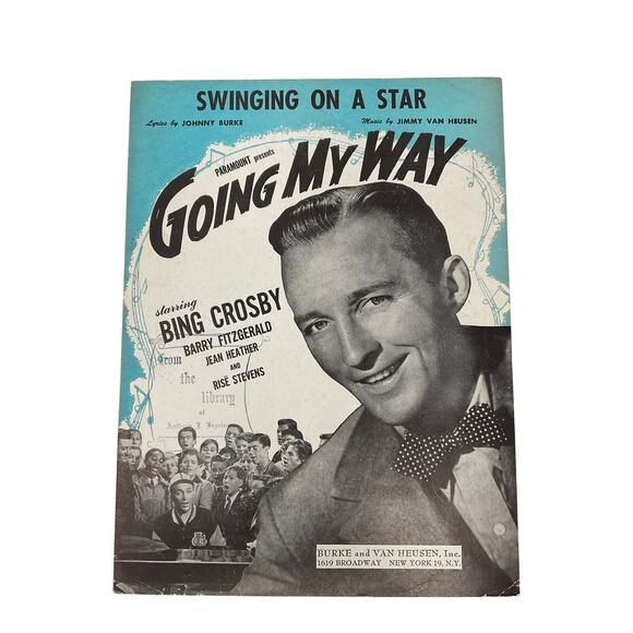 Swinging On A Star Sheet Music 1944 Bing Crosby Going My Way Burke Van Heusen - Picture 1 of 5